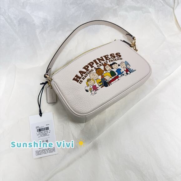 NWT Limited Coach X Peanuts Nolita 19 CBM76 Gold/Chalk Multi 75th Anniversary - Picture 9 of 10